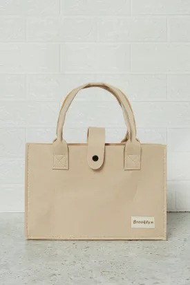 Beige Jute Shopping Bag