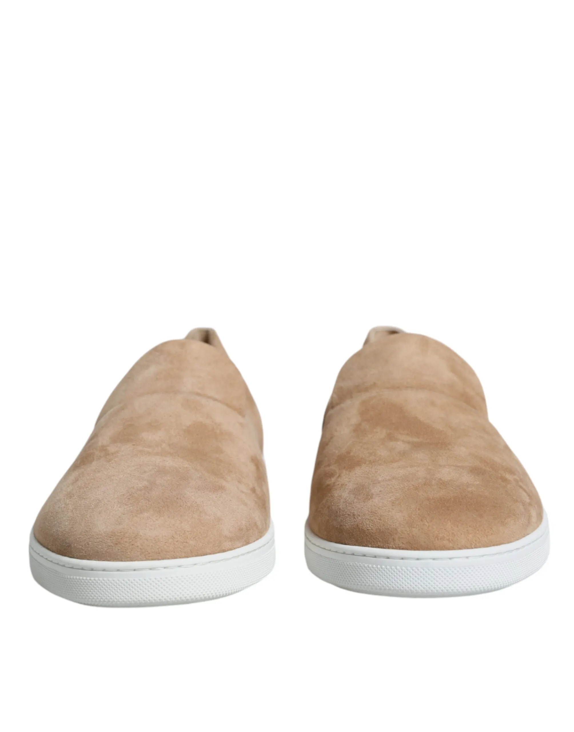 Beige Suede Caiman Loafers Slippers Shoes