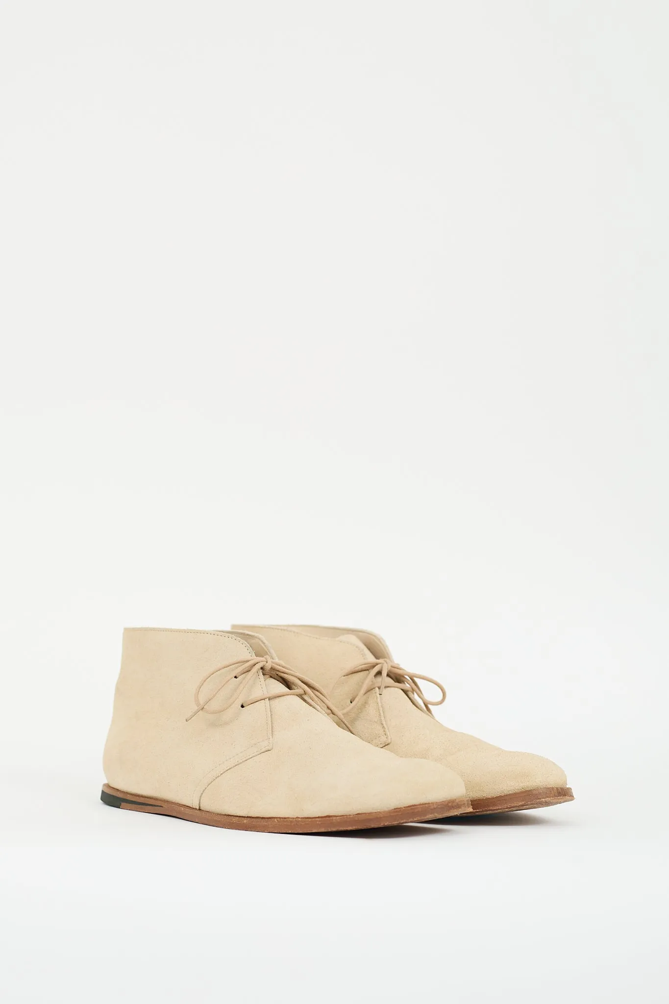 Beige Suede Desert Boot