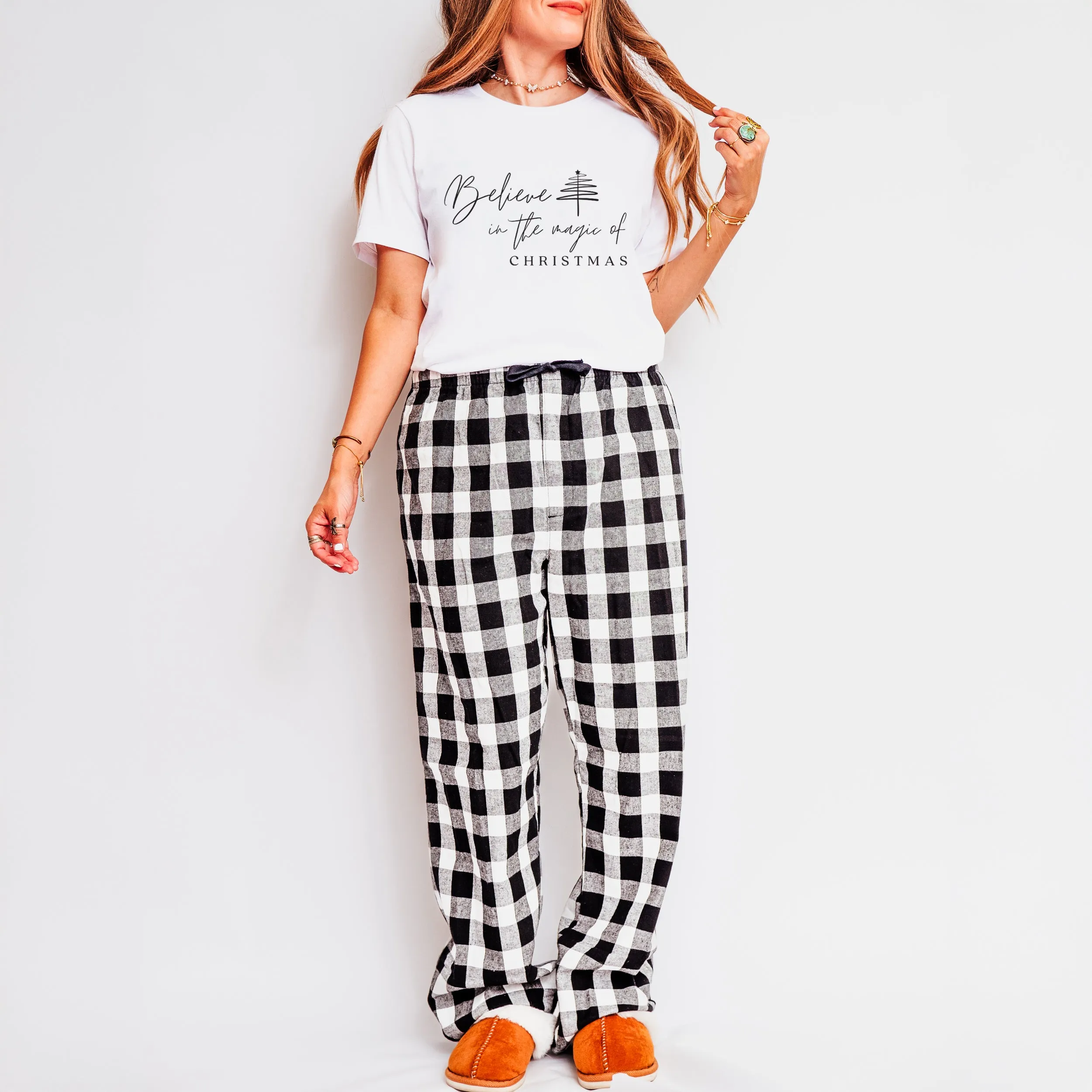 Believe In The Magic Tree | Plaid Pajama Set