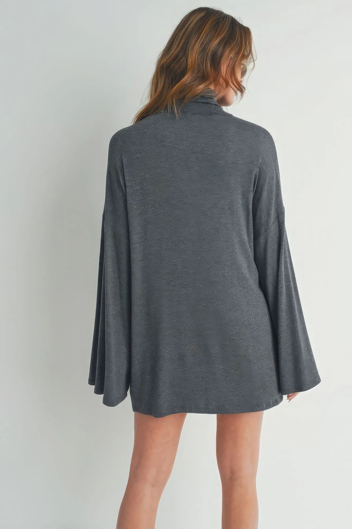 Bell Sleeve Turtle Neck Dress