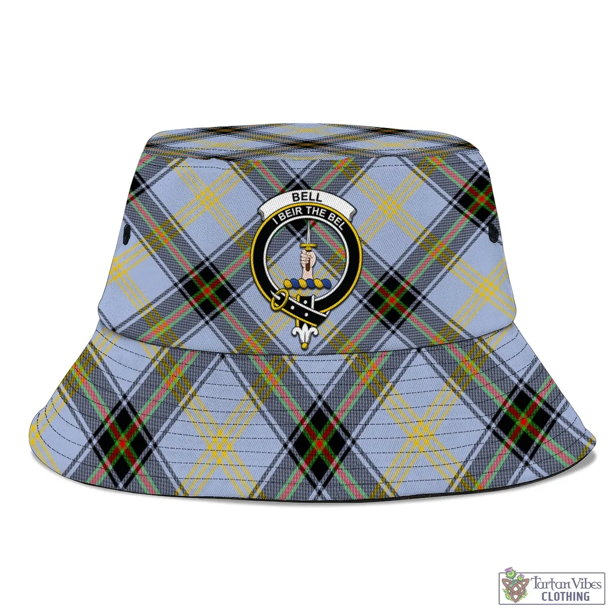 Bell Tartan Bucket Hat with Family Crest