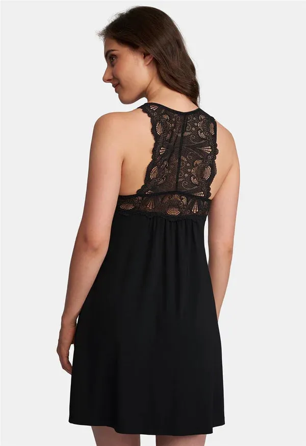 Belle Epoque Iconic Chemise In Black - Fleurt