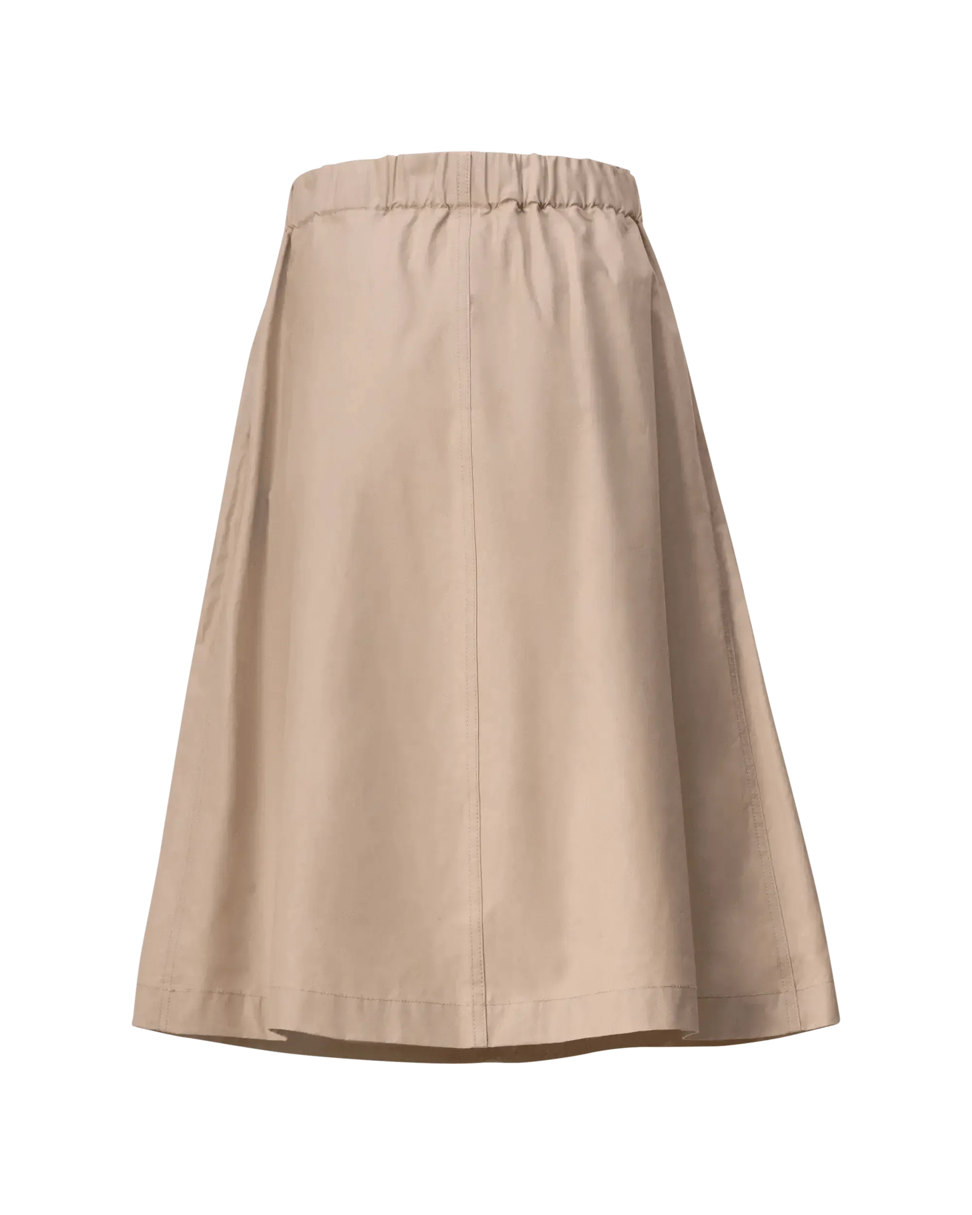 Belted A-Line Midi Skirt