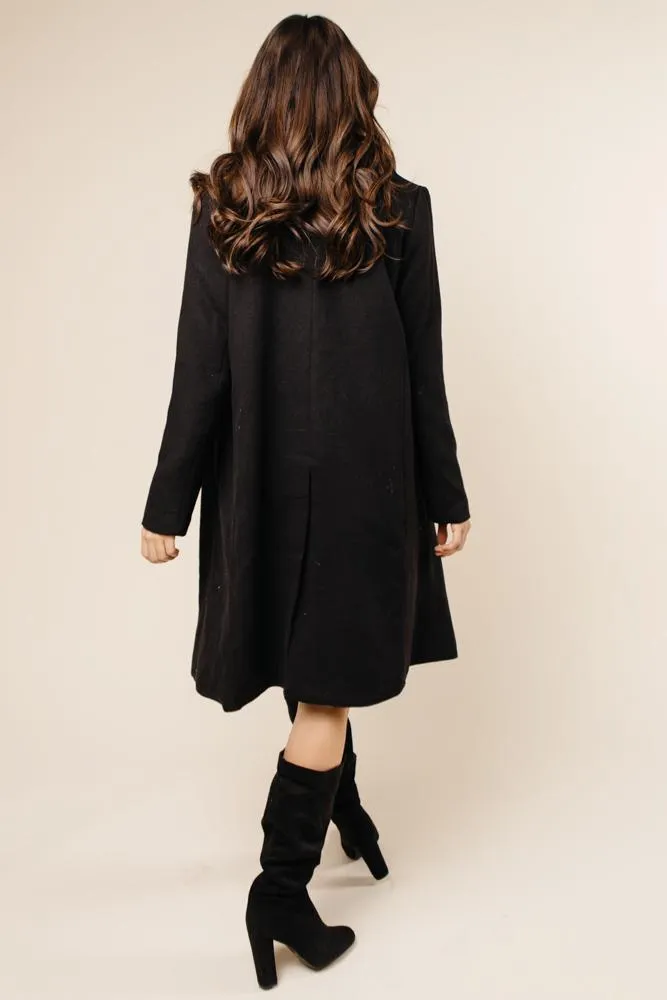 Berlin Wool Coat in Black