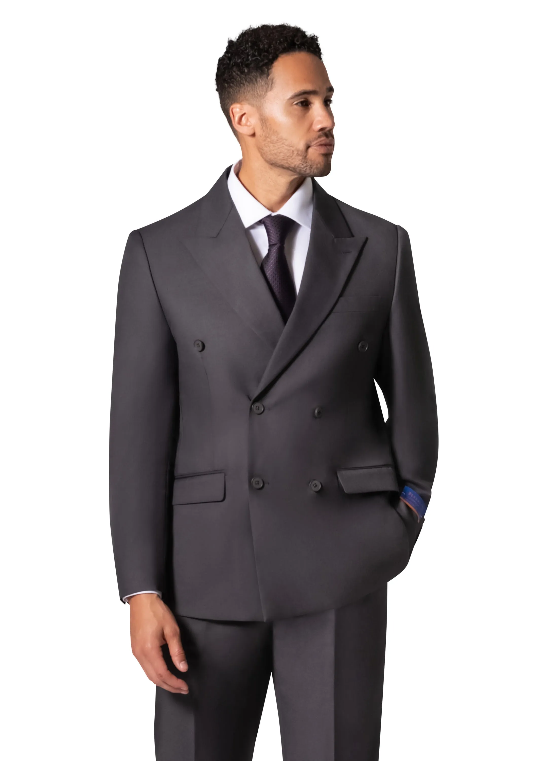 Berragamo A6732 D/B Slim Fit Suit - Charcoal