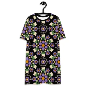 BERRY DANCE purple black - T-shirt dress