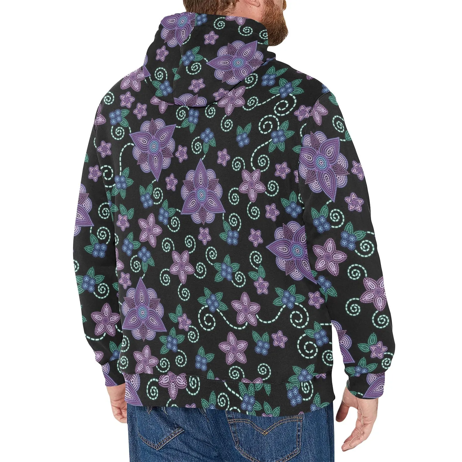 Berry Picking Men's Long Sleeve Fleece Hoodie