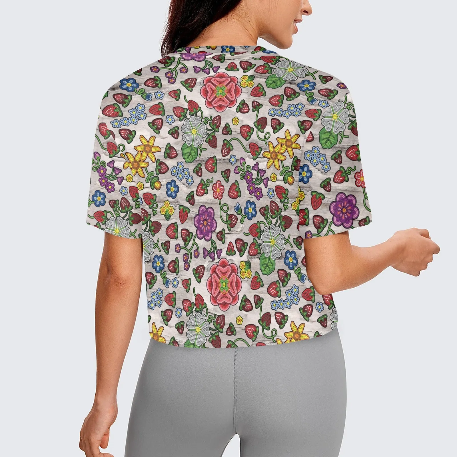 Berry Pop Bright Birch Women's Cropped T-shirt