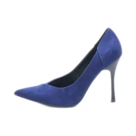 Bershka High-Heel Shoes Suede Blue Colour For Women