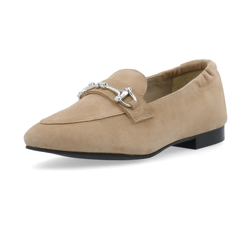 Biatracey Nougat Suede Loafers