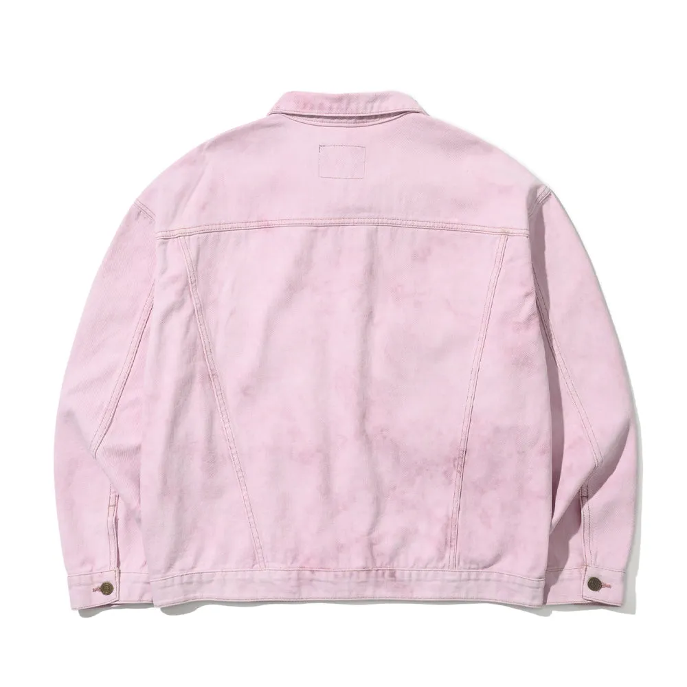 BIG CARGO LOOSEFIT DENIM JACKET PIGMENT PINK