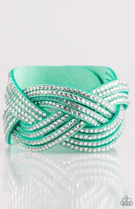 Big City Shimmer Green Urban Bracelet - Paparazzi Accessories