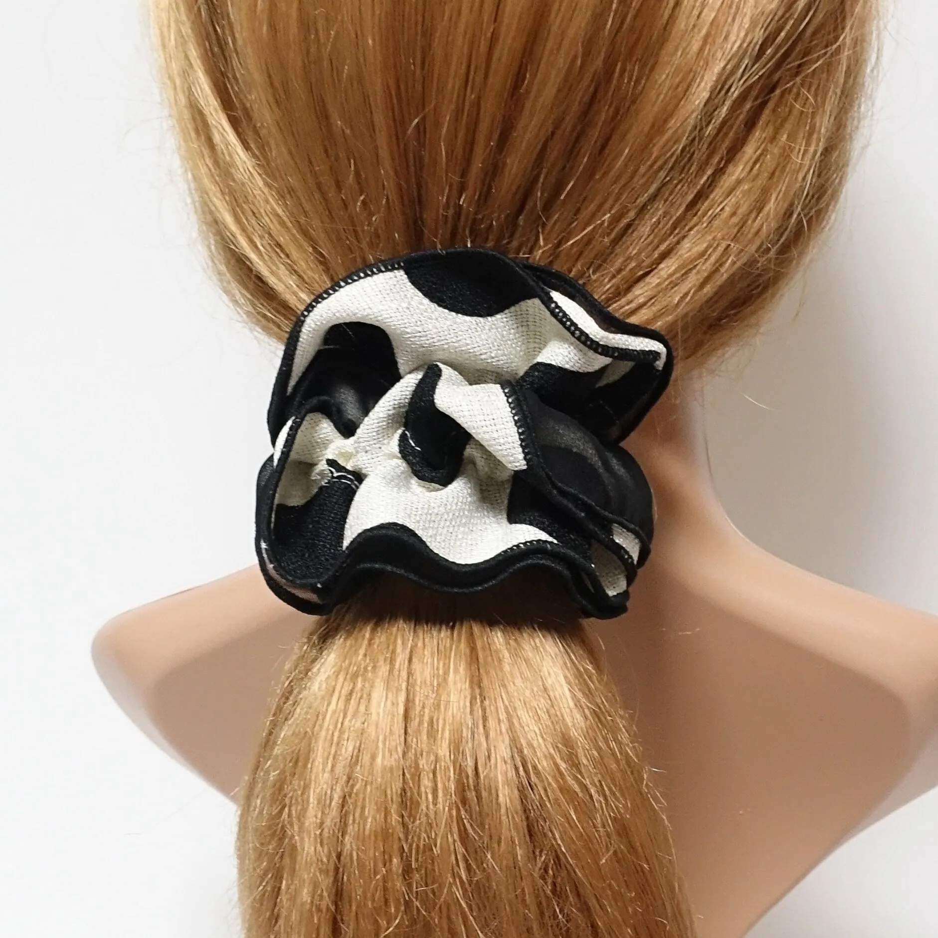 big dot chiffon layered scrunchies woman hair scrunchie