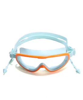 BIG FRAME SWIMMING GOGGLES WITH EAR PLUGS - GREEN