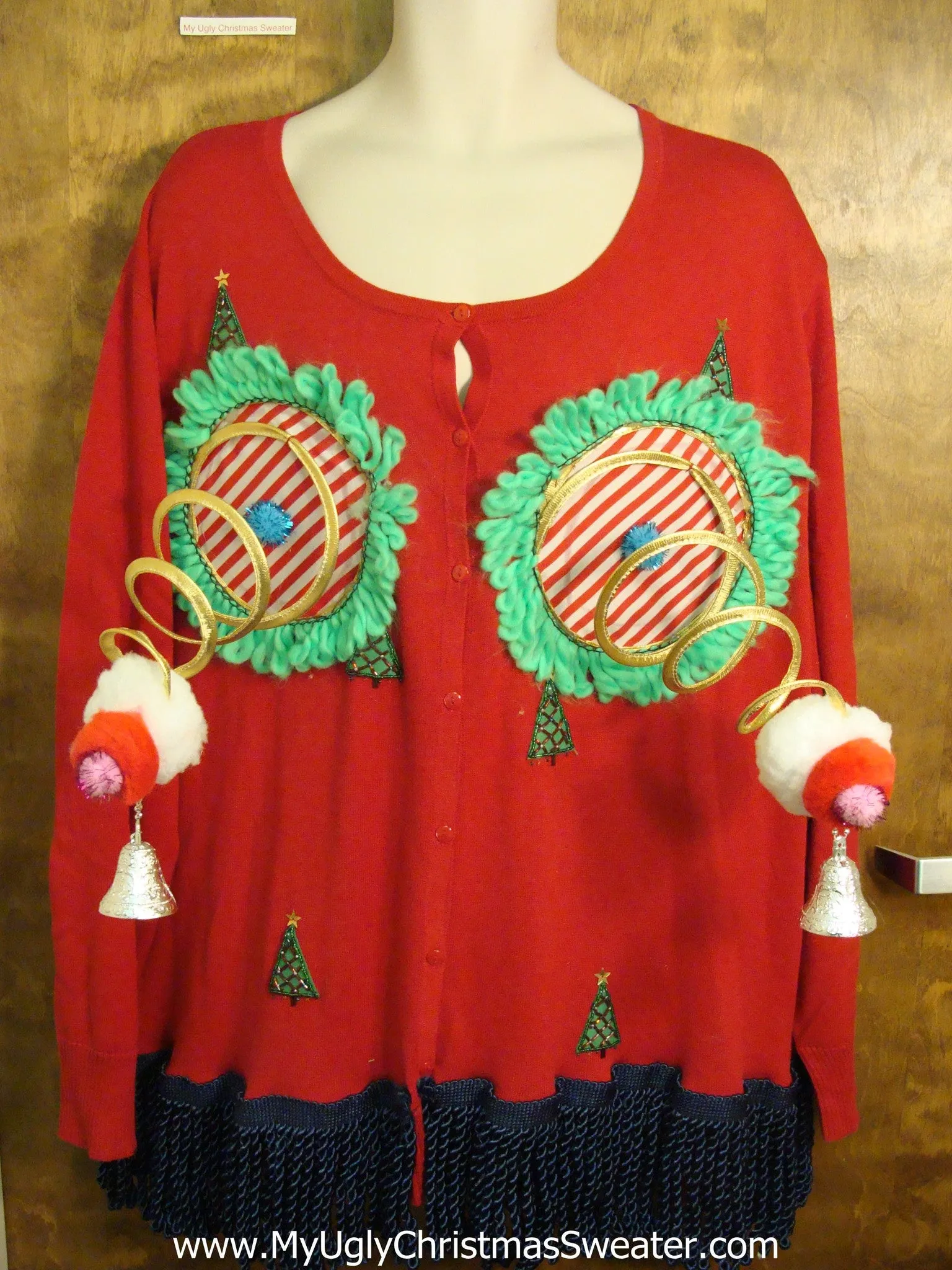 Big Size Red Naughty Ugly Christmas Sweater