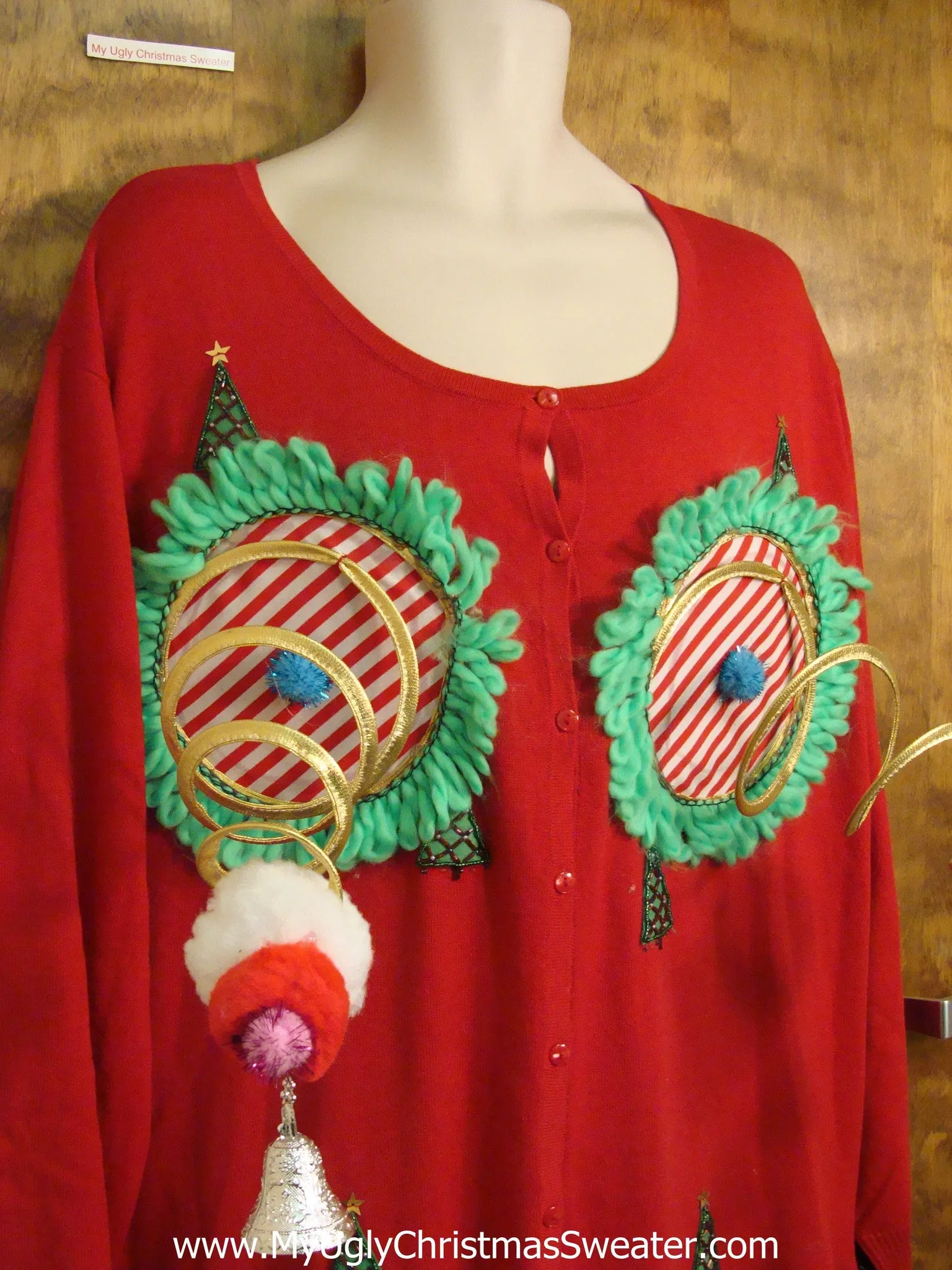 Big Size Red Naughty Ugly Christmas Sweater