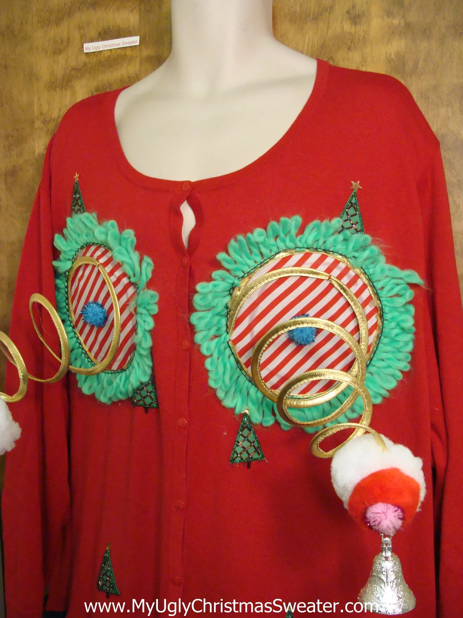 Big Size Red Naughty Ugly Christmas Sweater