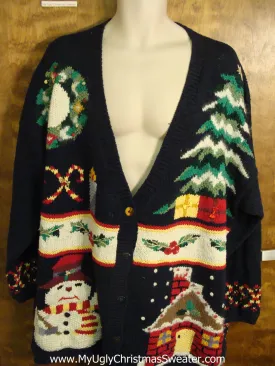 Big Size XXXL 4XL 80s Ugly Christmas Sweater