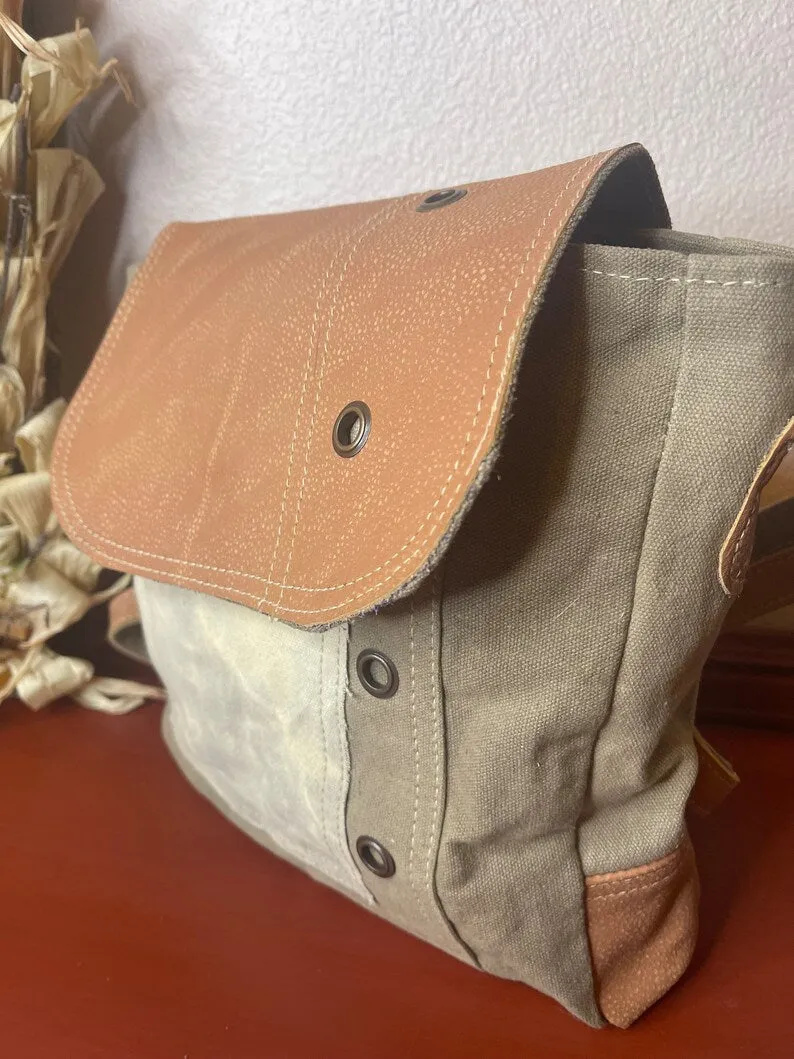 Biplane Canvas Suede Crossbody