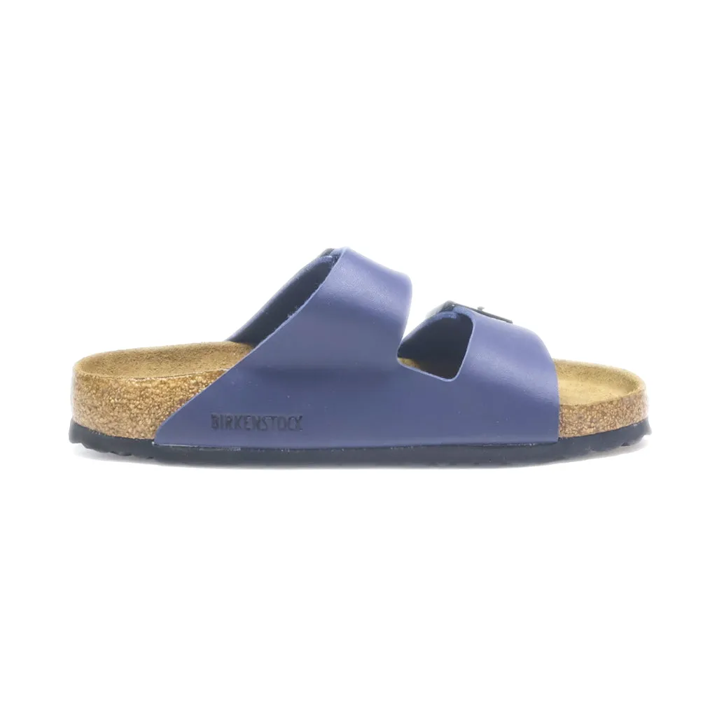 Birkenstock Arizona Flat Sandals Leather Blue Colour For Women