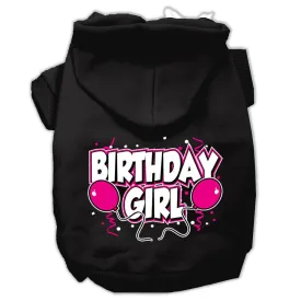 Birthday Girl Screen Print Pet Hoodies Black Size XXL (18)