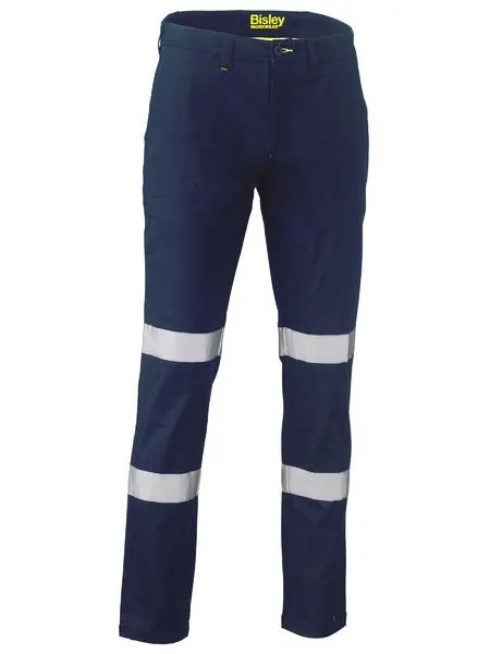 Bisley Taped Biomotion Stretch Cotton Drill Work Pants (BP6008T)