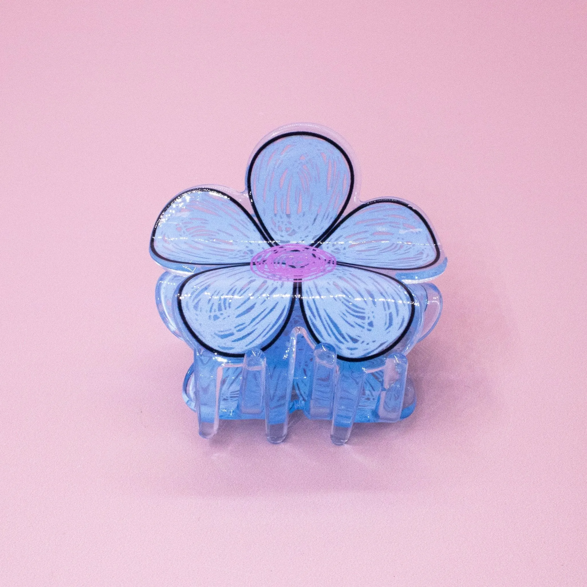 Bksmartz Designs x Frog Sac Blue Flower Hair Claw Clip