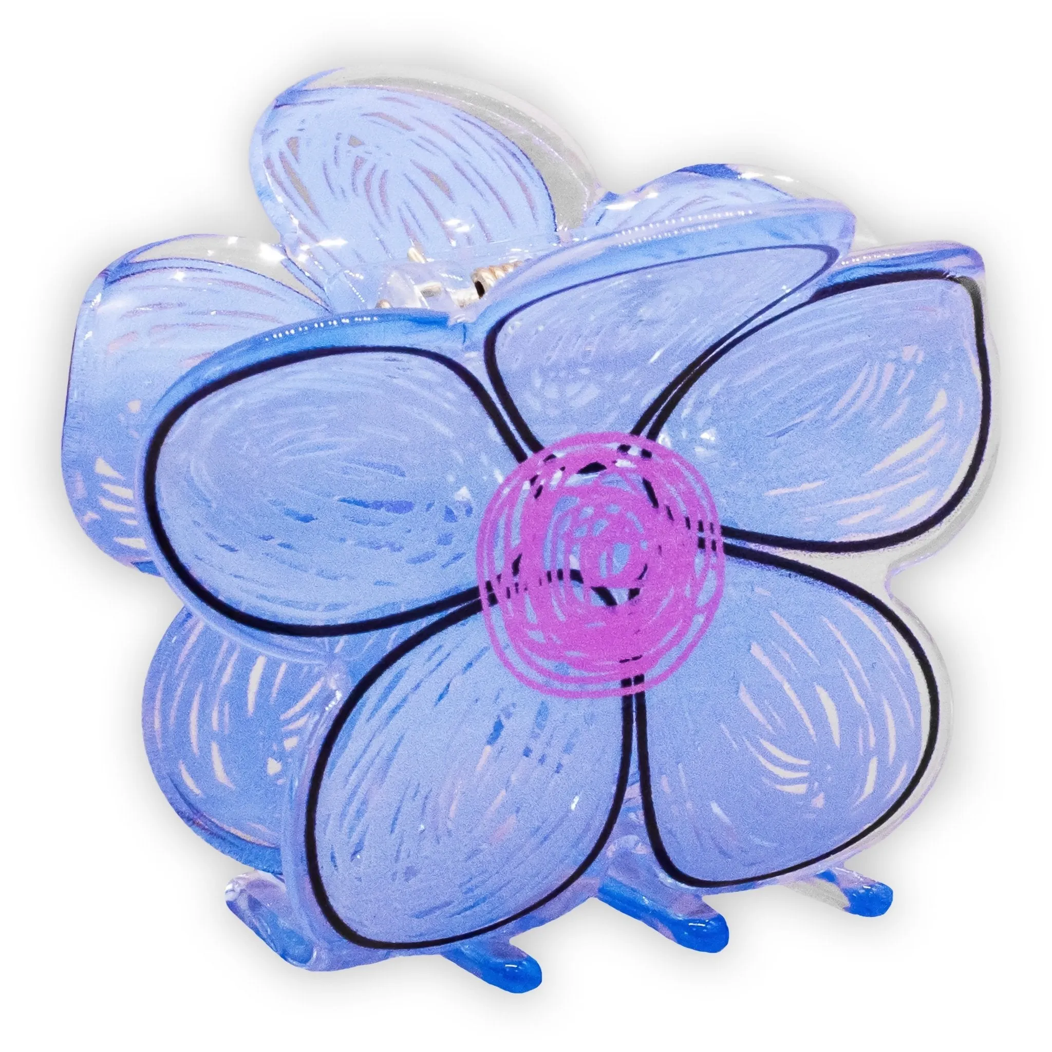 Bksmartz Designs x Frog Sac Blue Flower Hair Claw Clip