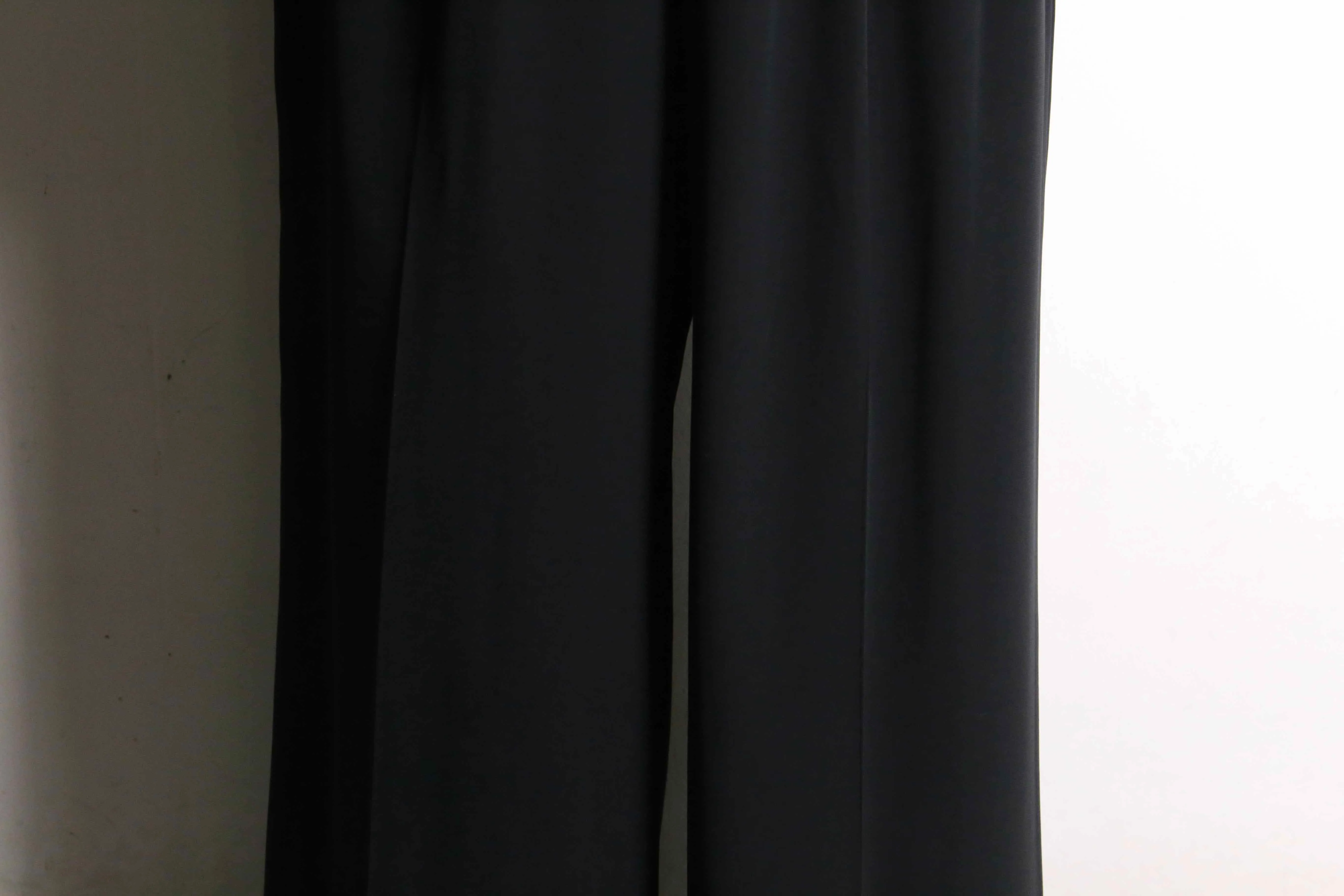 black 2-tuck easy wide slacks