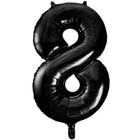 Black 8 Large Shape Number Balloon