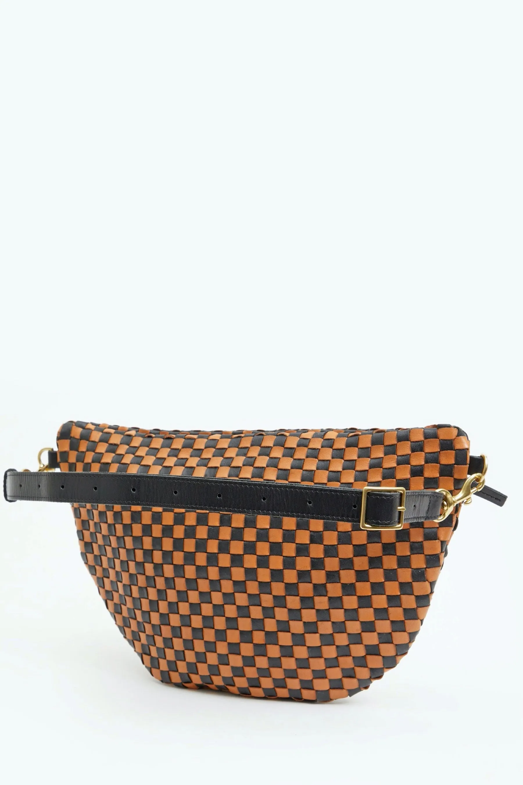 Black & Natural Woven Checker Grande Fanny