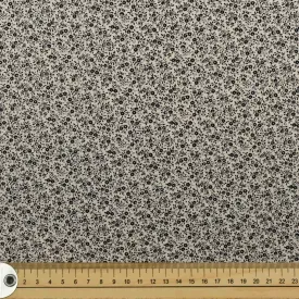 Black & White Tiny Floral Cotton Print