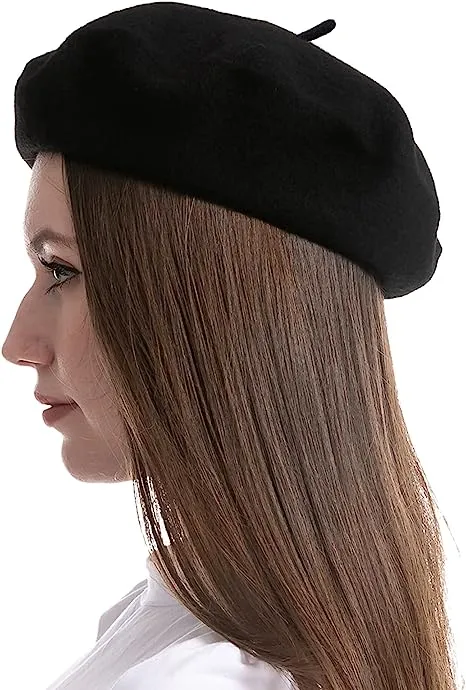 Black Beret Hat - Adult