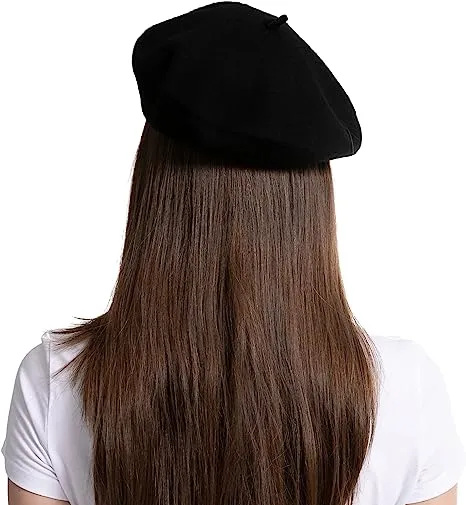 Black Beret Hat - Adult