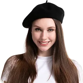 Black Beret Hat - Adult