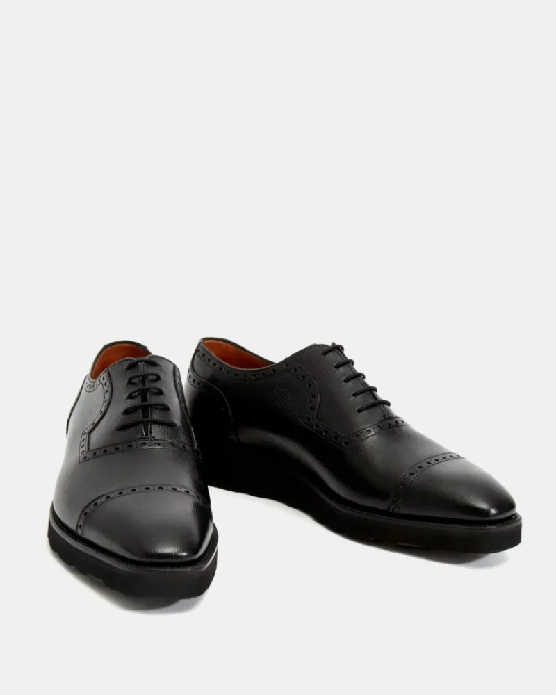 Black Brogue Lightweight Dress Shoe