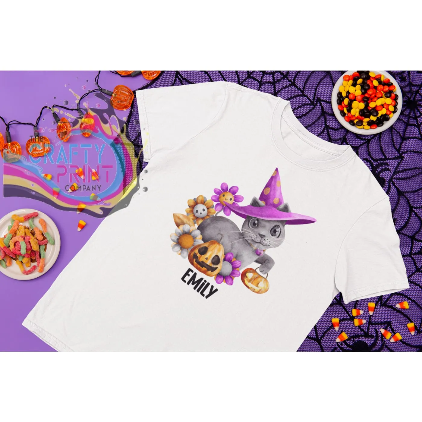 Black Cat Halloween Children's T-shirt