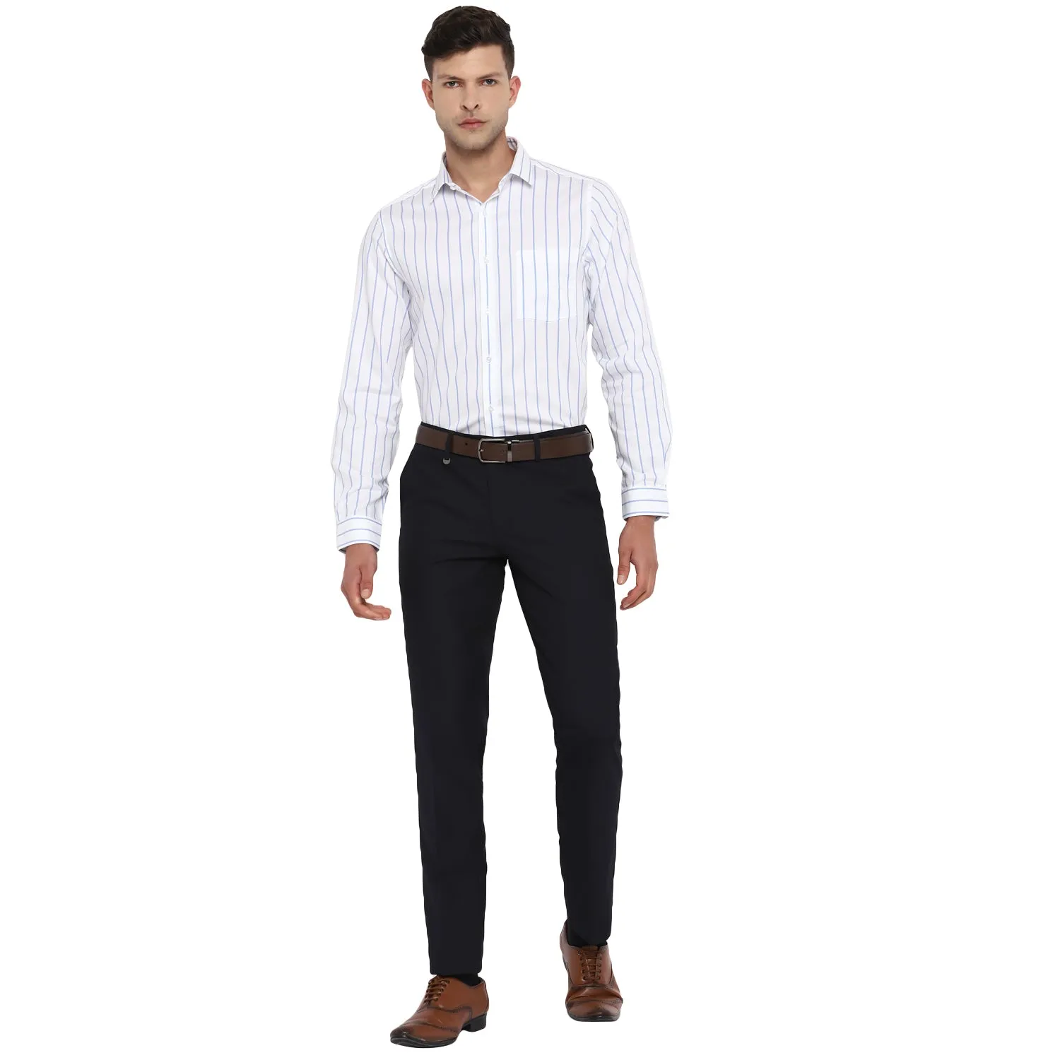 Black Checked Slim Fit Trouser