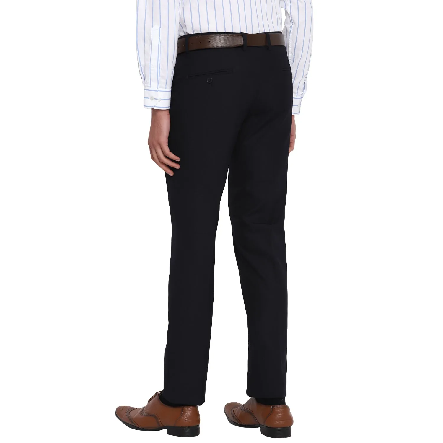 Black Checked Slim Fit Trouser