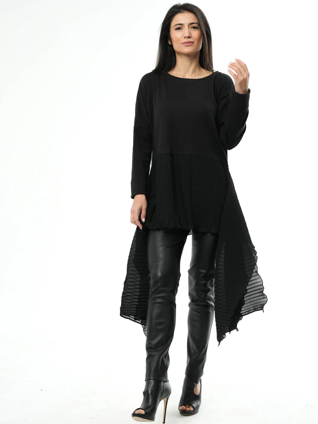 Black Chiffon Tunic