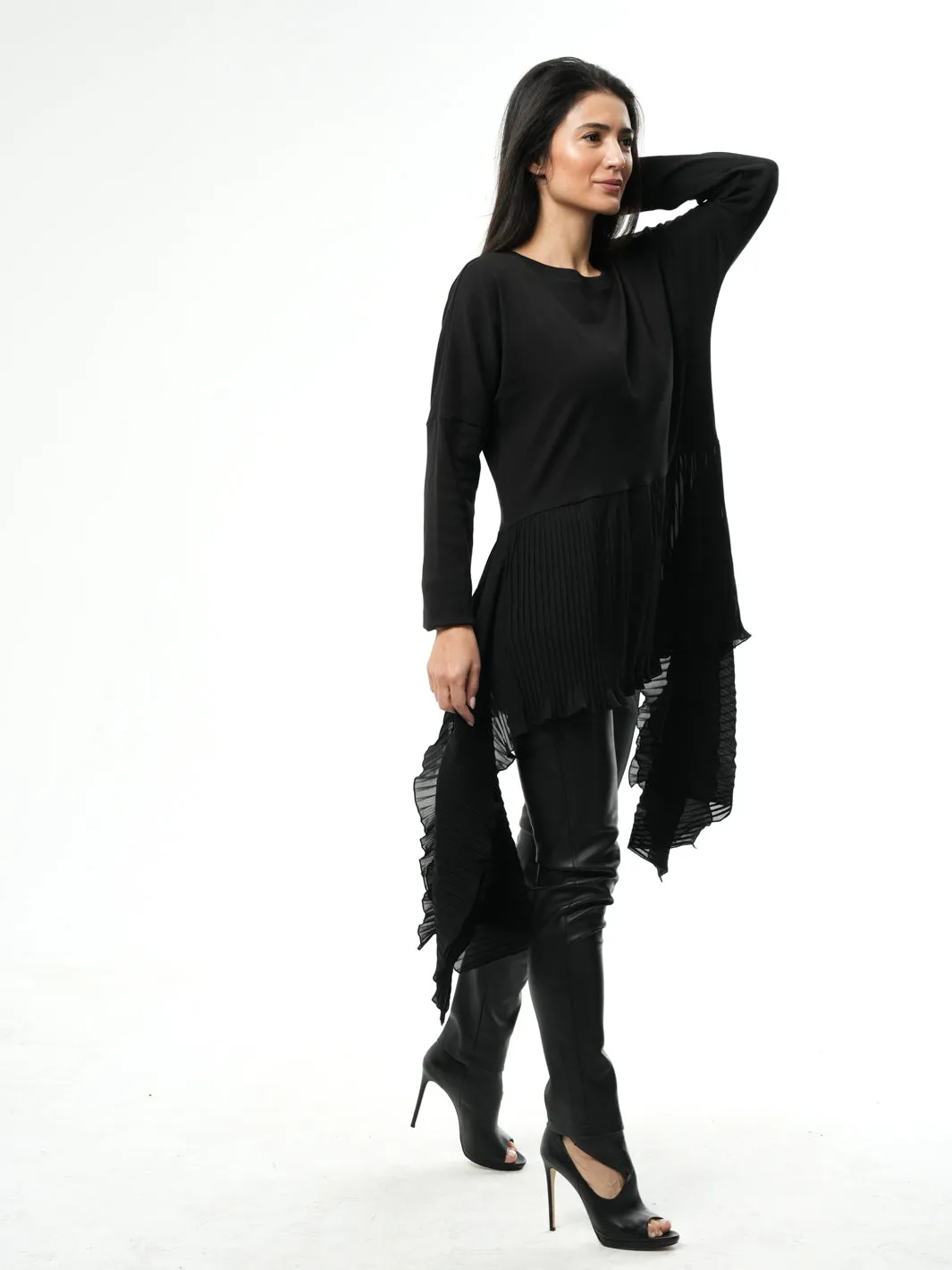 Black Chiffon Tunic