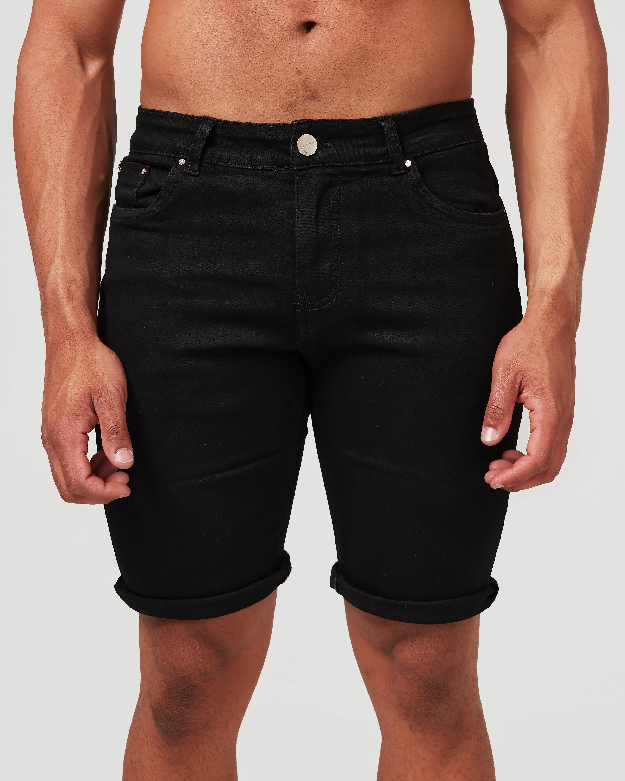 Black Denim Shorts