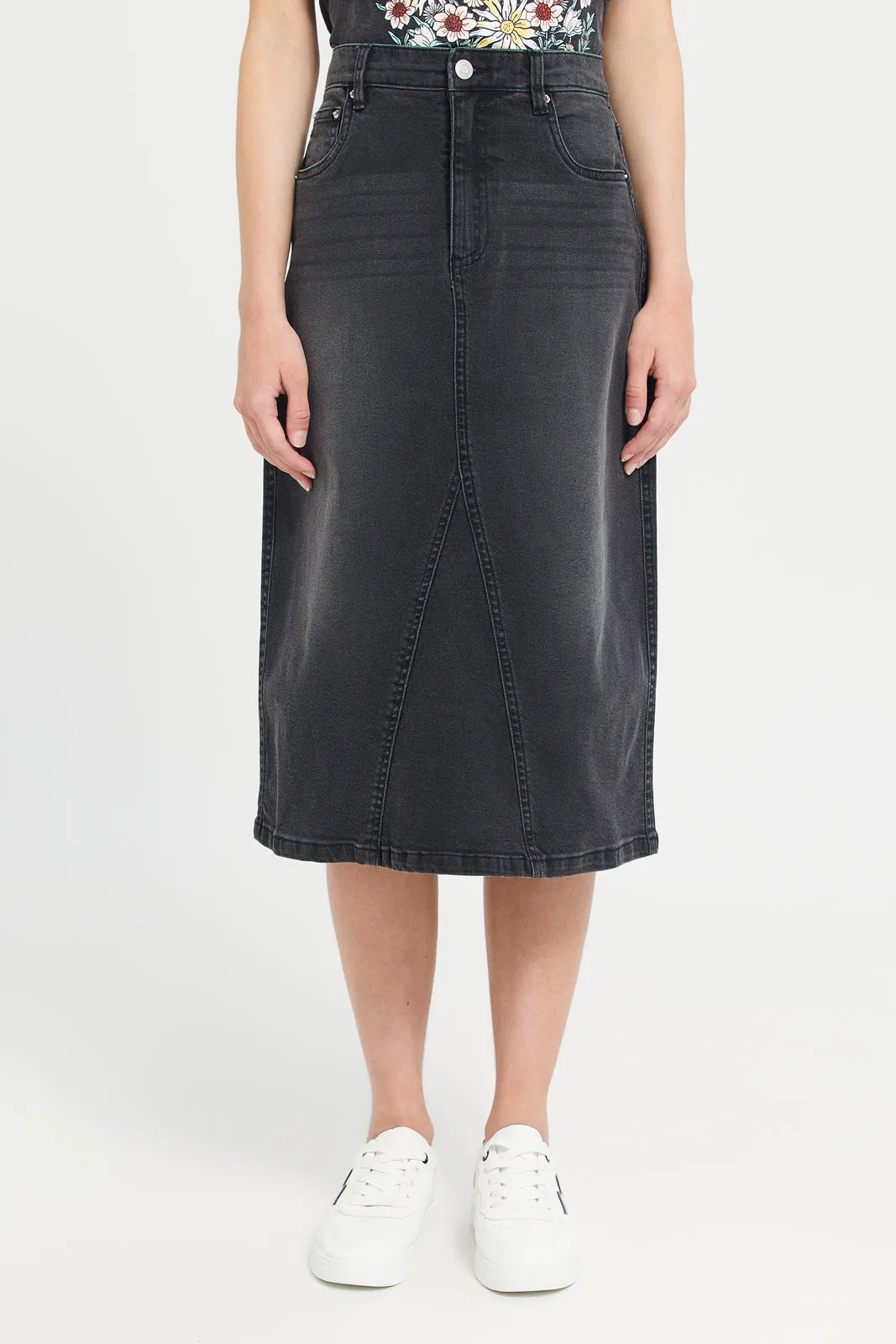 Black Denim Skirts