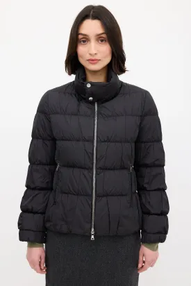 Black Down & Nylon Puffer Jacket