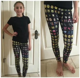 Black Emoji Leggings