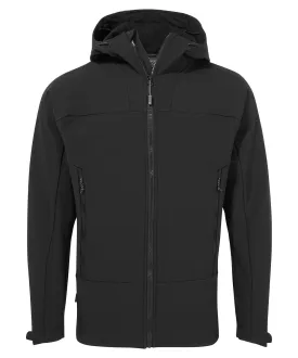 Black - Expert active hooded softshell