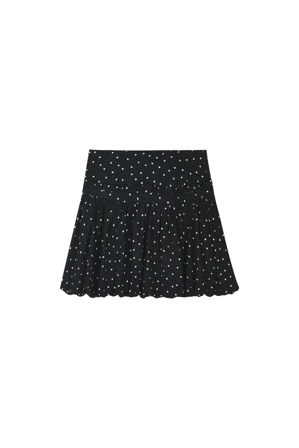 Black Floral Mini Skirt for Women