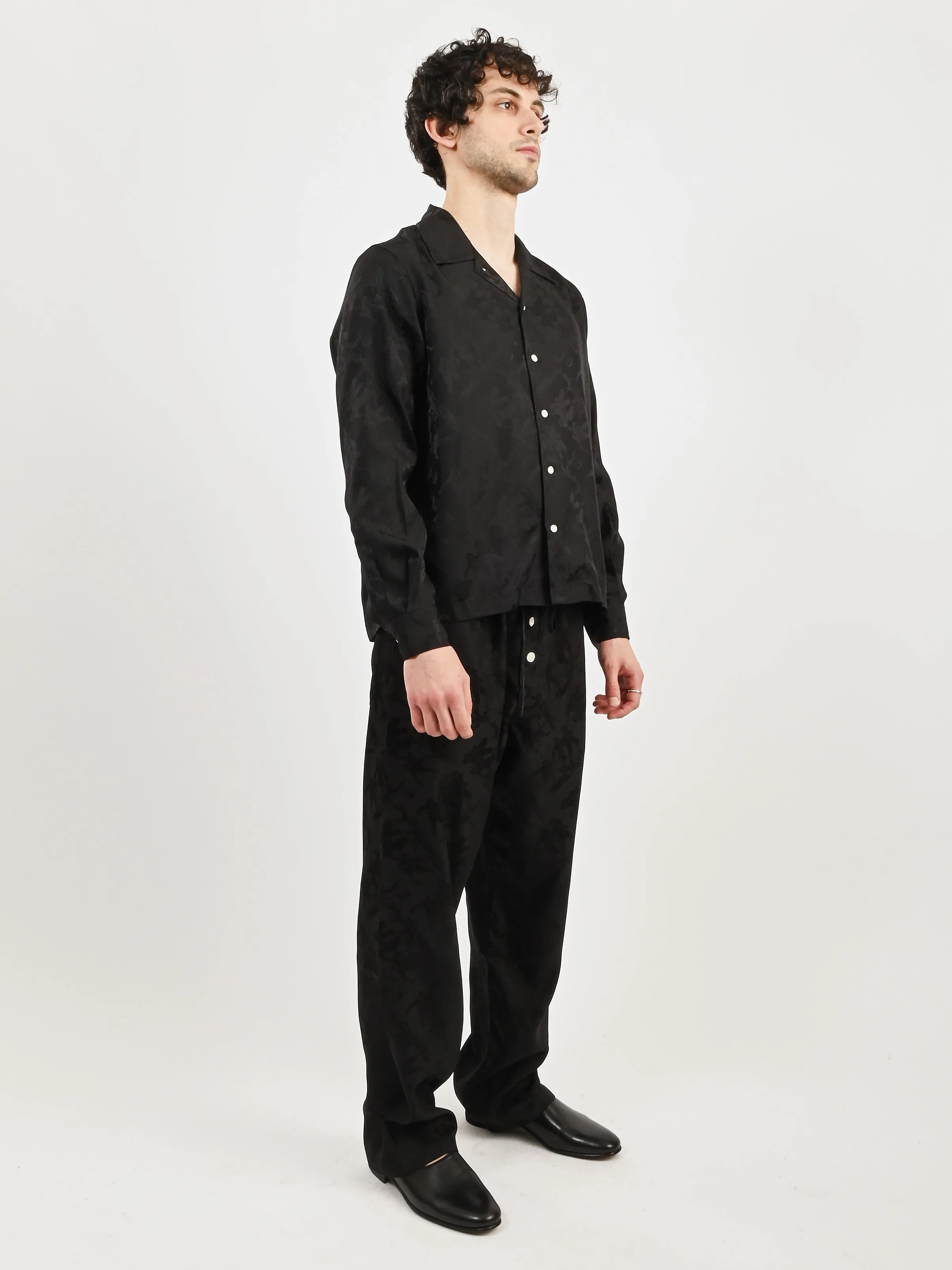 Black Football Jacquard Havana Shirt