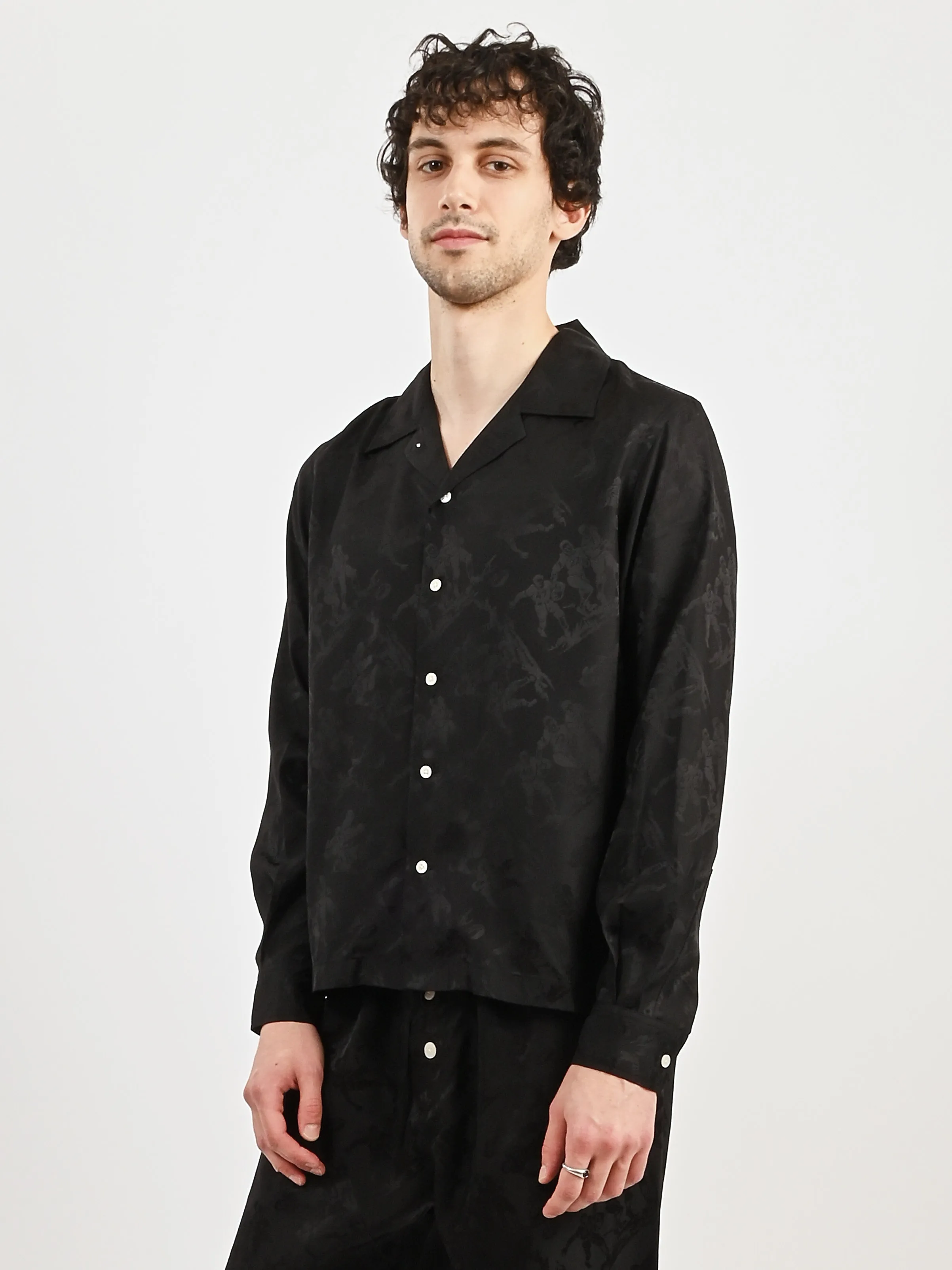 Black Football Jacquard Havana Shirt